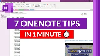 Top 7 Microsoft OneNote tips and tricks in 1 minute ⏱ #shorts