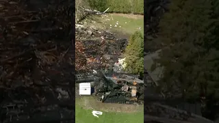 Aerial footage shows a home leveled after an explosion in Otsego, Minnesota #kare11