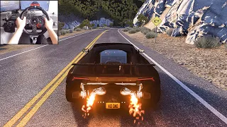 1100hp Lamborghini Huracan in LA Canyons with Traffic! - Assetto Corsa | Logitech g29 gameplay