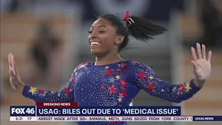 Olympic champ Simone Biles out of team gymnastics finals