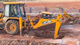 JCB 3DX Bucket vs Xtra Breaker Dig for Fuel Station Office Rooms and Petrol Tank | jcb video