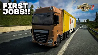 FIRST JOBS!! Euro Truck Simulator 2 Part 1