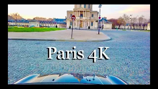 Paris 4K 2020 - Ghost City Sunset Drive - Driving Downtown - France