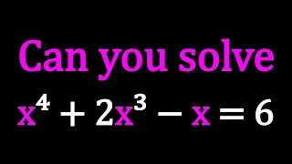 Solving A Special Quartic