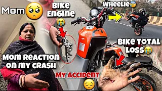 Mom Reaction on my crash 💔||Bike total loss|| Leg X-rays 😣|| Training Legs workout @samstuntz1987