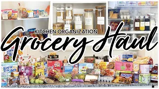 GROCERY HAUL AND CLEAN WITH ME | FRIDGE & PANTRY ORGANIZATION | CLEANING MOTIVTION