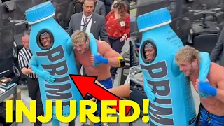 KSI GETS CARRIED OUT BY LOGAN PAUL AFTER GOING THROUGH TABLE!