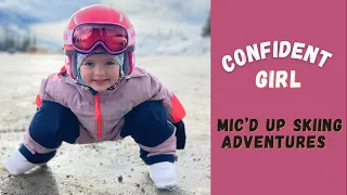 Mic'd Up Skiing Adventures | Cute Toddler Skis with Dad