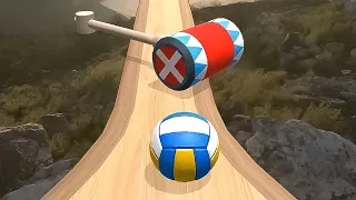 Rolling Balls 3D Sky Race Gameplay SpeedRun Level 35 - 47