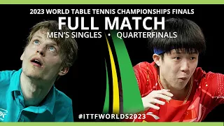 FULL MATCH | Anders LIND vs WANG Chuqin | MS QF | #ITTFWorlds2023