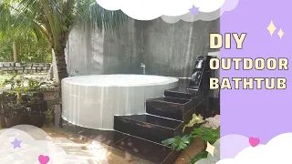 Step by step DIY beautiful outdoor bathtub