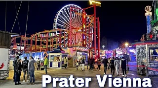 Vienna Austria - Wiener Prater , October Walking Tour 4K Ultra HD