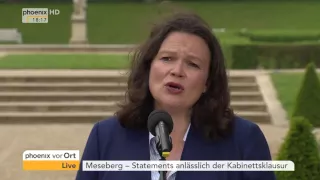Kabinettsklausur in Meseberg: Statements u.a. von Thomas de Maizière und Andrea Nahles am 24.05.16