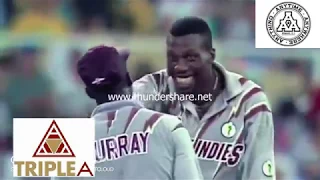 Curtly Ambrose's SLOWEST BALL EVER to Ian Healy