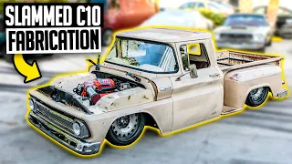 Slammed & Supercharged Stepside Inner Fender Fabrication - LS Swapped Chevy C10 Ep. 8