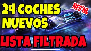 LISTA de COCHES FILTRADA NUEVA UPDATE NEED FOR SPEED NO LIMITS