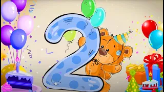 Привітання з Днем народження - 2 роки. Привітання з Днем народження .🎂🎁🎉