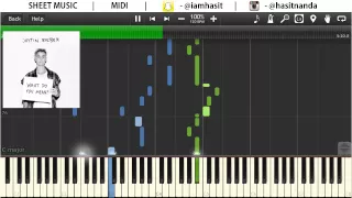 Justin Bieber - WHAT DO YOU MEAN (Piano Tutorial) SHEETS/MIDI