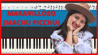 MARAVILLOSO (Machu Picchu) - Milena Warthon | Piano Tutorial | Midi