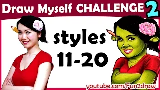 Art Challenges! How To Draw Myself in 10 Animated Art Styles! | Mei Yu | Style Swap Challenge