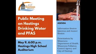 Public Meeting: Hastings Drinking Water and PFAS