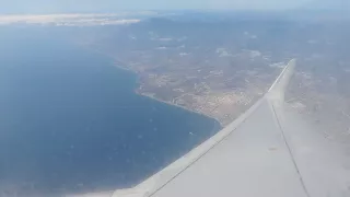 British Airways A320 flying over Málaga before landing in Gibraltar