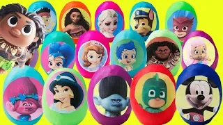 22 Play Doh Eggs Surprise Toy Eggs with Moana, Maui, Paw Patrol, PJ Masks