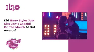 Did Harry Styles Just Kiss Lewis Capaldi On The Mouth At Brit Awards