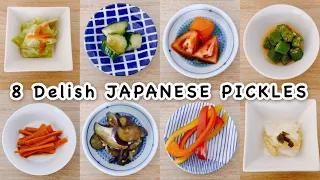 8 EASY JAPANESE PICKLES (Tsukemono) Recipes | Authentic Japanese Food | Healthy | Vegan