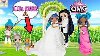 MY BIG SISTER MESSY PUPPY WEDDING! - OMG LOL Family Punk Gurl Getting Married Dreamhouse Adventure!