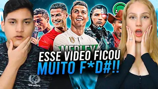 REACT EM CASAL - ♫ SUPER-MEDLEY FUTPARÓDIAS: CRISTIANO RONALDO!