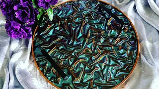 #1156 WOW! Incredible 'Crushed Velvet' Effect On This Huge Chameleon Pigment Resin Tray