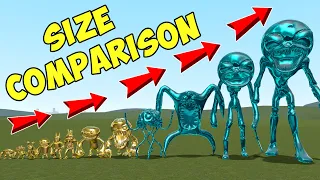 SIZE COMPARISON ALL GOLDEN and DIAMOND GARTEN OF BANBAN FAMILY in Garry's Mod!