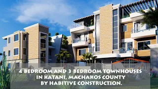 FLATROOF HOUSE DESIGN 4 & 3 BEDROOMDUPLEX TOWNHOUSES IN SYOKIMAU  by ArcHabitive Construction (AHC)