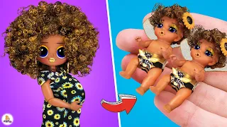 12 DIY ЛАЙФХАКОВ для Беременной Куклы ЛОЛ Квин Би!? #Pregnant Queen Bee Baby Doll Hacks an Crafts