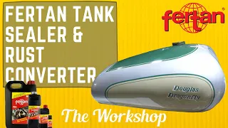 First time using Fertan tank sealer & rust converter - 1957 Douglas Dragonfly / ep137