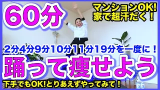 【決定版】超地獄！痩せるダンス総集編！本気の60分で自宅で簡単ダイエット！＃家で一緒にやってみよう