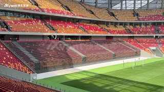 retractable seating used for open stadium for multi purpose use