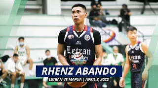 Rhenz Abando NCAA Season 97 Game Highlights vs Mapua Cardinals | April 8, 2022