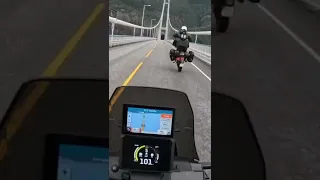 Tenere 700 & Norden 901 Wheelie over suspension bridge