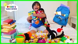 WHAT'S IN MY BACKPACK 2018??? Back To School Challenge with Ryan's Family Review!!!