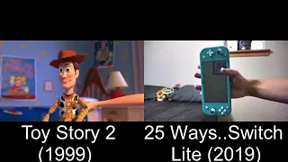 Toy Story 2 (1999)/25 WAYS TO BREAK A SWITCH LITE (2019) Side By Side