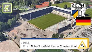 Ernst-Abbe-Sportfeld !Under Construction! | FC Carl Zeiss Jena | Google Earth 360° Rotation