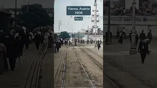 Upscaled & Colorized Footage From Vienna In 1906 ❤️ #oldfootage #vienna #colorized