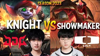 JDG Knight vs DK Showmaker - Knight TRISTANA vs Showmaker XERATH Mid - Patch 13.14 KR Ranked