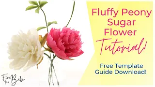 Fluffy Peony Sugar Flower Tutorial ⎸ How to Make a Gumpaste Peony ⎸ DIY Cake Toppers