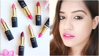 Loreal La Vie En Rose Lipstick Review and Swatches