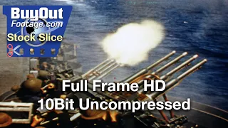 Naval Anti-Aircraft Guns | Battle of Midway | WW2 Stock Footage