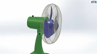 Table Fan - Animation In SolidWorks - Mô Phỏng Hoạt Động Máy Quạt Điện