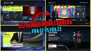 El Modo Carrera de FIFA 23 vs FIFA 22 / Todas las Diferencias y Novedades